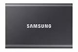 Samsung Portable SSD T7 (MU-PC1T0T/WW) 1 TB USB 3.2 Gen.2 1050 MB/s Lectura 1000 MB/s Escritura Disco duro externo para Mac, PC, smartphone y consolas de juegos, gris