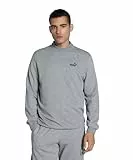 PUMA ESS Small No. 1 Logo Crew TR, Sudaderas con tripulación Hombre, Medium Gray Heather, L