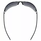 uvex sportstyle 204, gafas deportivas unisex, de espejo, comodidad sin presión y sujeción perfecta, black white/silver, one size