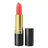 REVLON Super Lustrous Lipstick, Barra de Labios con Textura Cremosa para unos Labios más Suaves y Voluminosos, Fórmula Hidratante con Vitamina E, Tono 018 Coralberry 4,2g