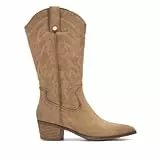 XTI - Botas Camperas Mujer Beige - Calzado Cómodo y Versátil - Moda casual - Modelo 14430803 (Talla 39)