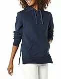 Amazon Essentials Sudadera tipo túnica de rizo francés con capucha para mujer, color azul marino, talla L