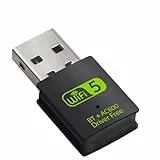 Adaptador Bluetooth WiFi USB, Receptor Externo de Red inalámbrica de Doble Banda 2,4/5 GHz de 600 Mbps, Mini dongle WiFi para PC/portátil/Escritorio