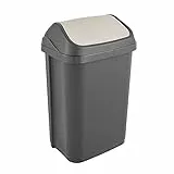 keeeper Cubo de Basura con Tapa Basculante, 50 l, Swantje, Gris (Graphite)