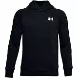 Under Armour Sudadera con Capucha Rival Cotton Sudadera, Niños, Black / / Onyx White (001), YSM