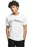 Mister Tee Camiseta para Hombre Los Angeles Wording tee Blanco M