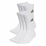 adidas Unisex adulto Cushioned Sportswear Crew Socks 6 Pairs, White / Black, 8.5-10