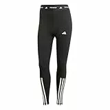 adidas Mujer Techfit 3 Stripes 7/8 Leggings, Black, L