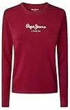 Pepe Jeans New Virginia LS N Camiseta, Rojo (Merlot Red), M para Mujer