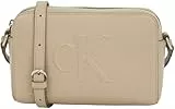 Calvin Klein Bolso bandolera Mujer Sculpted Camera Bag con logotipo, Gris (Crockery), Talla Única