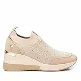 XTI - Zapatilla Mujer Beige - Calzado Cómodo y Versátil - Moda Casual - Modelo 14241801 (Talla 38)