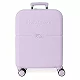 Pepe Jeans Accent Maleta de cabina Morado 40x55x20 cms Rígida ABS Cierre TSA integrado 37L 3,22 kgs 4 Ruedas dobles Equipaje de Mano