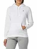 Champion Legacy Basics W-Light Powerblend Fleece Sudadera con Capucha, Color Blanco, L para Mujer
