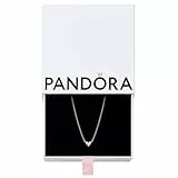 Pandora Timeless Collar con diseño de corazón de plata de ley con circonitas cúbicas transparentes