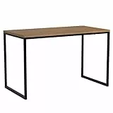 Zinus Jennifer - Mesa de Escritorio de 119 x 61 x 73 cm, Escritorio de Oficina de Metal y Madera, Mesa Multiusos, Color marrón y Negro
