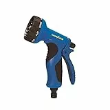 GoodYear - Pistola de Riego 9 Posiciones, Plástico Resistente, Conector Rápido, Mango Ergonómico, Ideal para Jardín, Limpieza y Mascotas