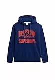 Superdry Sudadera con capucha para hombre con capucha de, Azul Supermarino, L