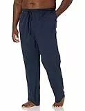 Amazon Essentials Pantalón de Pijama de Punto de algodón Hombre, Azul Marino, M