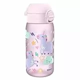 Ion8 Niños Botella Agua, Sin Fugas, Unicornios, 400ml