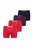 Levi's Boxer Hombre (Pack de 4), Rojo (Red / Black) L
