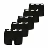 PUMA Men Bold Logo Boxer, Negro, L (Pack de 5) Hombres