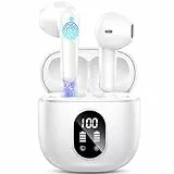 Auriculares Inalambricos, Auriculares Bluetooth 5.4 HiFi Estéreo, 50H Cascos Inalambricos Bluetooth con 4 HD Mic,2024 Audifonos Inalambricos Cancelacion de Ruido ENC/Pantalla LED/IP7 Impermeable/USB-C