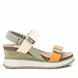 XTI - Sandalia Mujer Verde - Calzado Cómodo y Versátil - Moda casual - Modelo 14282204 (Talla 38)