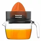 Taurus - Exprimidor de Naranjas eléctrico Citrus Compact | Doble Sentido de Rotación | Cono Exprimidor Extra Grande | Desmontable | Apto para Lavavajillas | Almacenamiento compacto | BPA Free | 800 ml