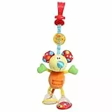 Playgro- Mimsy Ratón Rattle Teether, Color Naranja, Rojo, Azul (0101141)