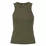 VERO MODA Vmjane SL Washed Rib Top Jrs Noos, Verde Oscuro, XS Mujeres