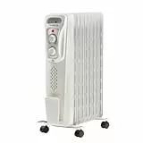 Rowenta Intensium BU2620 - Radiador de aceite, diseño robusto de acero, amplia emisión de calor, silencioso, 2000 W, tres ajustes de potencia y modo Eco, protección antivuelcos y calentamientos