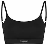 Karl Lagerfeld International B.V Essential Logo Scoop Bralette Sujetador, Negro, L Mujeres