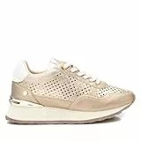 XTI - Zapatilla Mujer Oro - Calzado Cómodo y Versátil - Moda Casual - Modelo 14377901 (Talla 40)