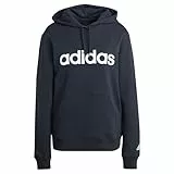 adidas Mujer Essentials Linear Hoodie, Black / White, XS