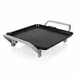 Princess 103090 Table Chef Premium Compacta, Plancha Cuadrada 28 x 28 cm, cocina sin aceite, aluminio fundido con revestimiento antiadherente, Asas frías al tacto, Termostato regulable, 1500 W