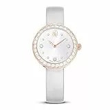 Swarovski Reloj Matrix Tennis, Fabricado en Suiza, Correa de Piel, Gris, Acabado Tono Oro Rosa