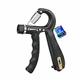 GRIFEMA GA5003 Hand Grip, Ejercitador de Manos Ajustable de 5-60kg con Función de Conteo, para Entrenar el Agarre, Negro