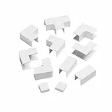 D-Line para gestión de Cables, para unir Varios tramos de tapacables, Blanco, 16x16 mm Multipack de Accesorios
