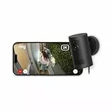 Novedad Ring | Cámara exterior Plus con enchufe (Ring Outdoor Camera Plus): cámara inalámbrica exterior, 2K con Ring Vision, instalación propia, alternativa a CCTV (30 días gratis de Ring Home)
