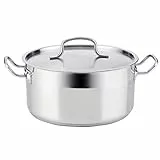 Quid Azzero - Cacerola de acero inox, 28X13,5cm, para todos los fuegos, Inducción