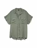 Vero Moda Vmbumpy S/S Camisa Wvn Ga Noos Blusa de Manga Corta, Verde, L para Mujer