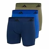 adidas Boxer Brief (3pk) -Active Flex Cotton, 901 Assorted, S (Pack de 3) Hombres
