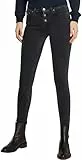 Tommy Jeans Vaqueros Mujer Nora Mid Rise Skinny Fit con Botonera, Negro (Denim Black), 25W/32L