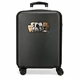 Joumma Star Wars Retro Maleta de Cabina Negro 38x55x20 cms Rígida ABS Cierre de combinación Lateral 35L 2 kgs 4 Ruedas Dobles Equipaje Mano