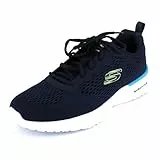Skechers Skech-Air Dynamight Tuned Up, Zapatillas de Deporte Hombre, Navy Engineered Mesh PU Lime Trim, 42 EU