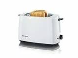 Severin AT 2286 Tostadora Automática, Incluye Soporte para Tostar Panecillos, 2 Ranuras Cortas, 700 W, 1.14 kg, Blanco/Negro