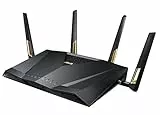 ASUS Router WLAN Pro para videojuegos RT-AX88U (estándar WiFi 6 AX6000, MU-MIMO, OFDMA, protección AI, motor de juegos, QoS adaptable, 8 veces Gigabit, USB 3.1)