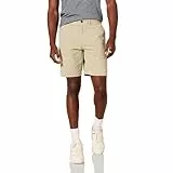 Amazon Essentials Pantalones Cortos Chinos de Corte Ajustado con Pernera de 23 cm Hombre, Caqui, 34W