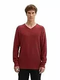 TOM TAILOR 1044444 Suéter pulóver, 35676-burgundy Dark Red Melange, M para Hombre