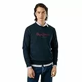 Pepe Jeans Macbeth Plain Crew Sudadera, Dulwich Blue, L Unisex Adulto